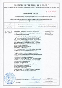 2017.06.19 Партизанск - Приложение к сертификату Устройства поворотные, откидные, Siegenia-Aubi KG. ГОСТ 30777-2012